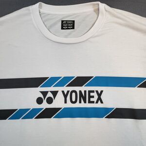 Yonex Mens Shirt XL White Center Chest Logo Short Sleeve Lightweight Tennis